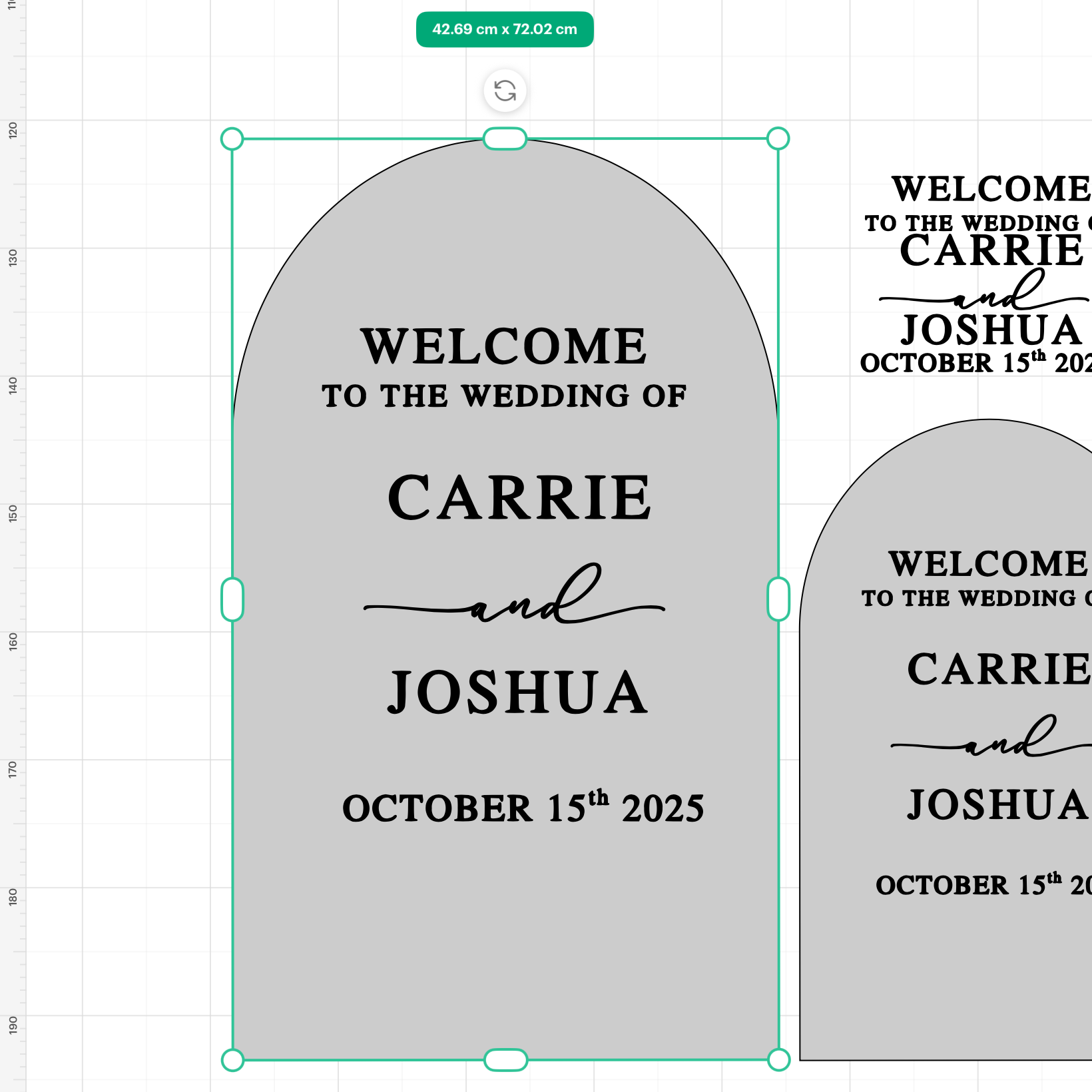 Personalized Mirror Wedding Welcome Decal | Custom Name & Date Vinyl Sticker for mirror or Acrylic Sign
