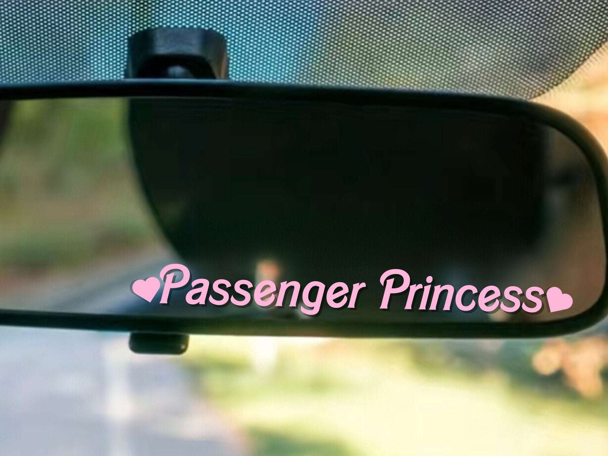 Passenger Princess | Car Mirror Decal | Rearview Mirror Decal | Vinyl Decal | Mirror Decal | Mirror Sticker | Funny Car Sticker | Cute Decal