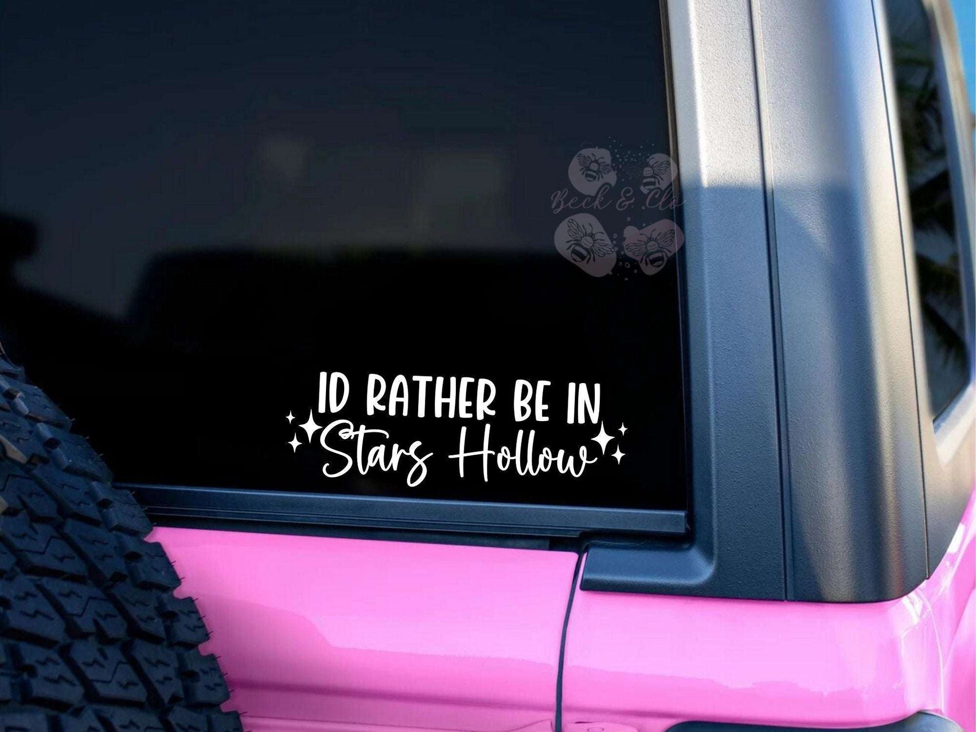 I’d rather be in stars hollow car Sticker