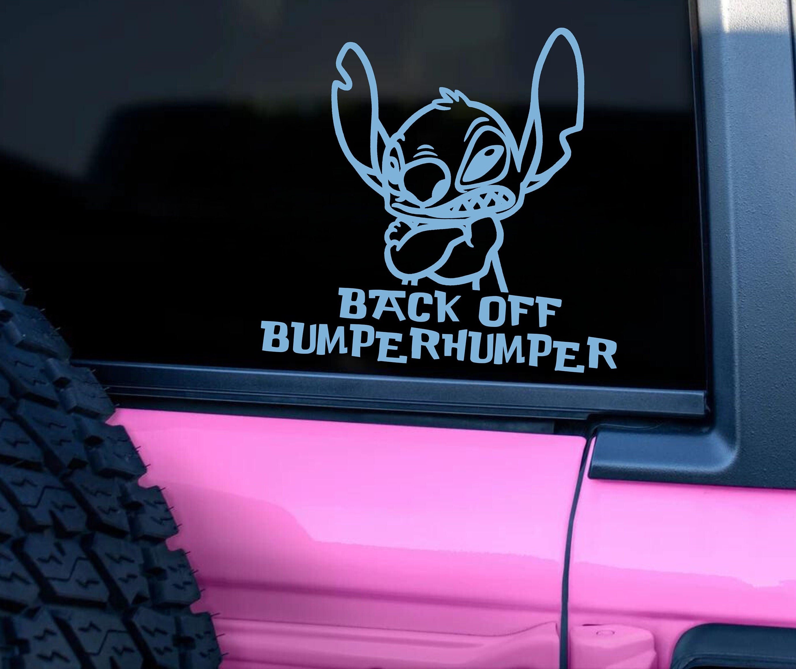 Funny Car Sticker | Stitch Bumper Humper Funny Car Sticker  | Car Sticker | Colour Options 6 inches | Cute Car Sticker