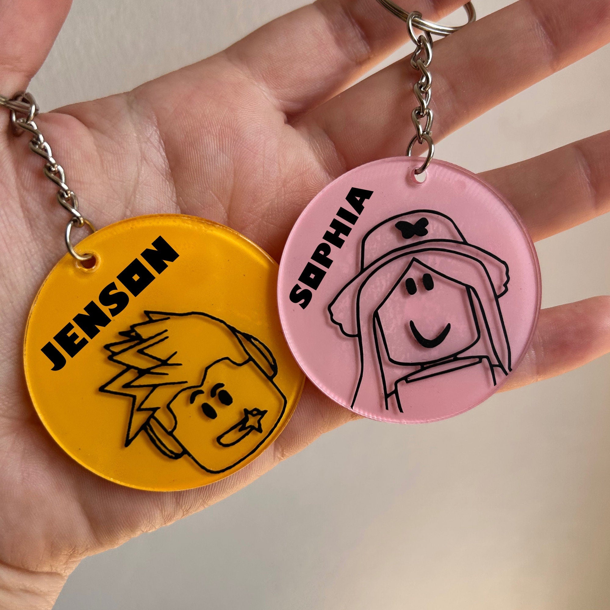 Character Keyring Personalised keychain