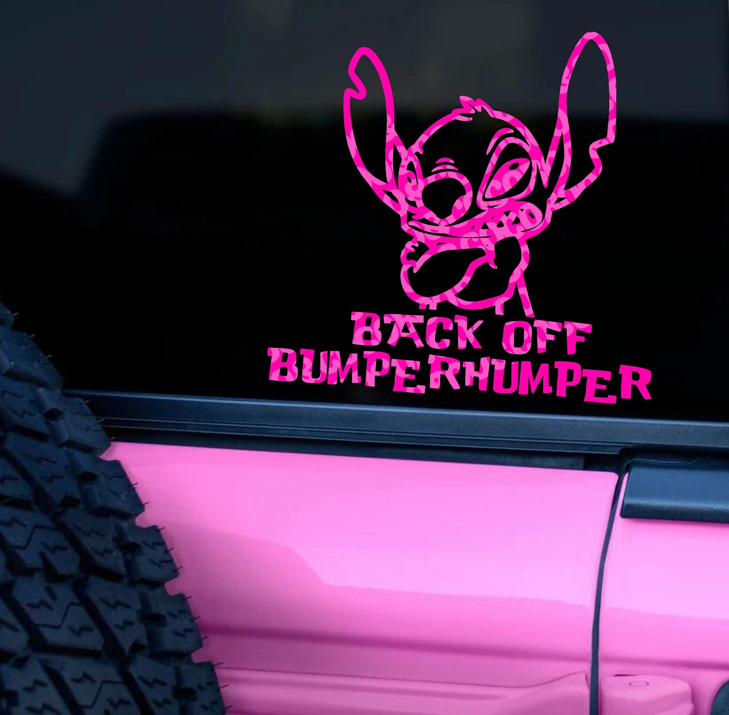 Funny Car Sticker | Stitch Bumper Humper Funny Car Sticker  | Car Sticker | Colour Options 6 inches | Cute Car Sticker