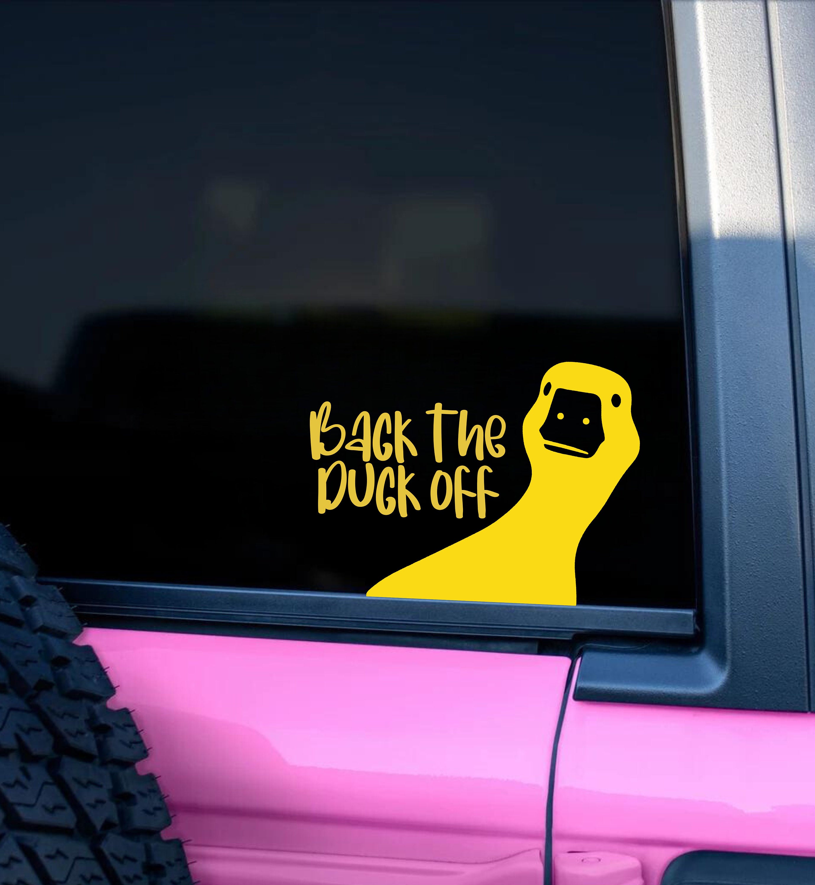 Funny Duck Car Sticker | Duck Bumper Humper Funny Car Sticker  | Car Sticker | Colour Options 6 inches | Cute Car Sticker Duck Lovers