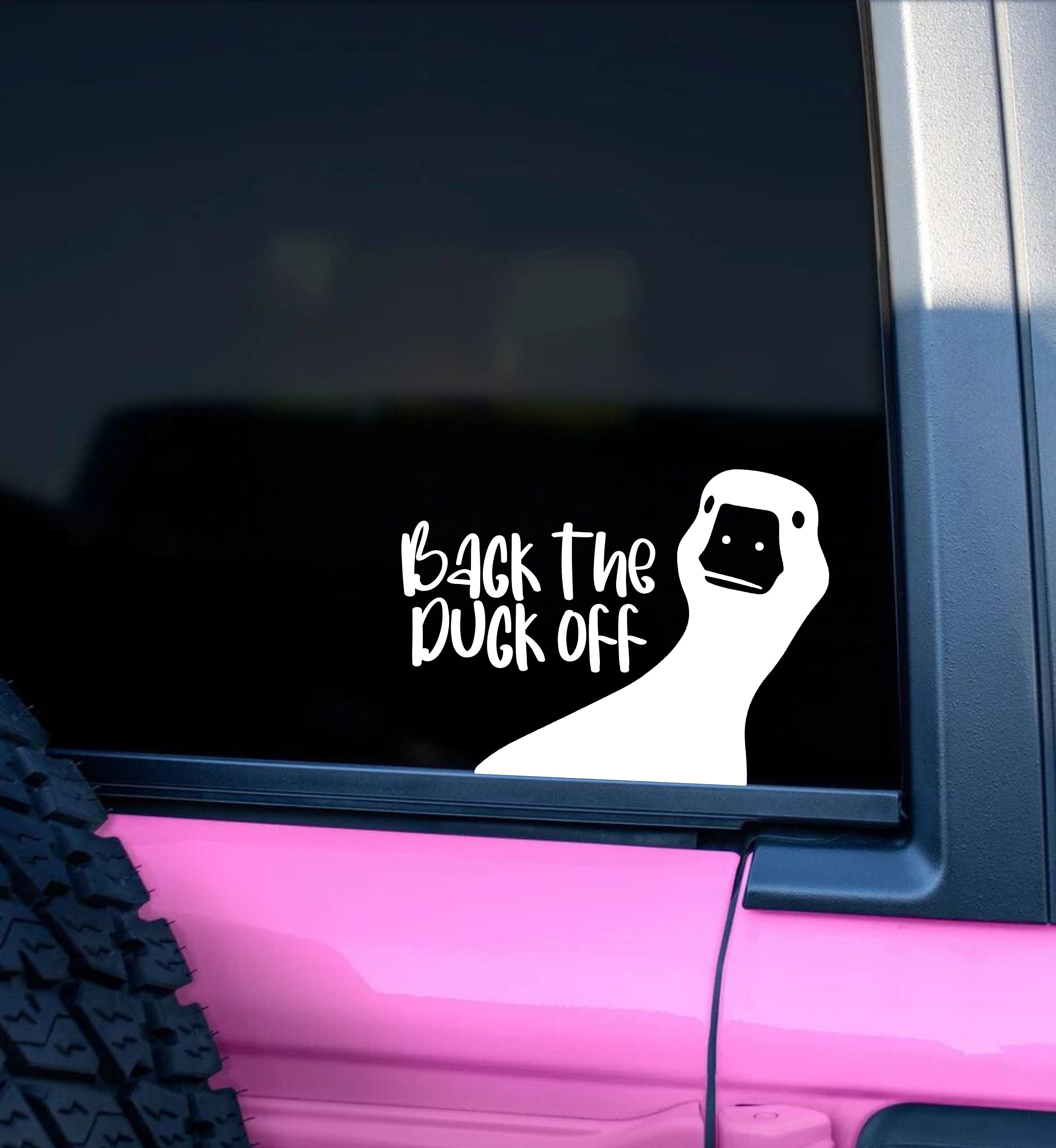 Funny Duck Car Sticker | Duck Bumper Humper Funny Car Sticker  | Car Sticker | Colour Options 6 inches | Cute Car Sticker Duck Lovers
