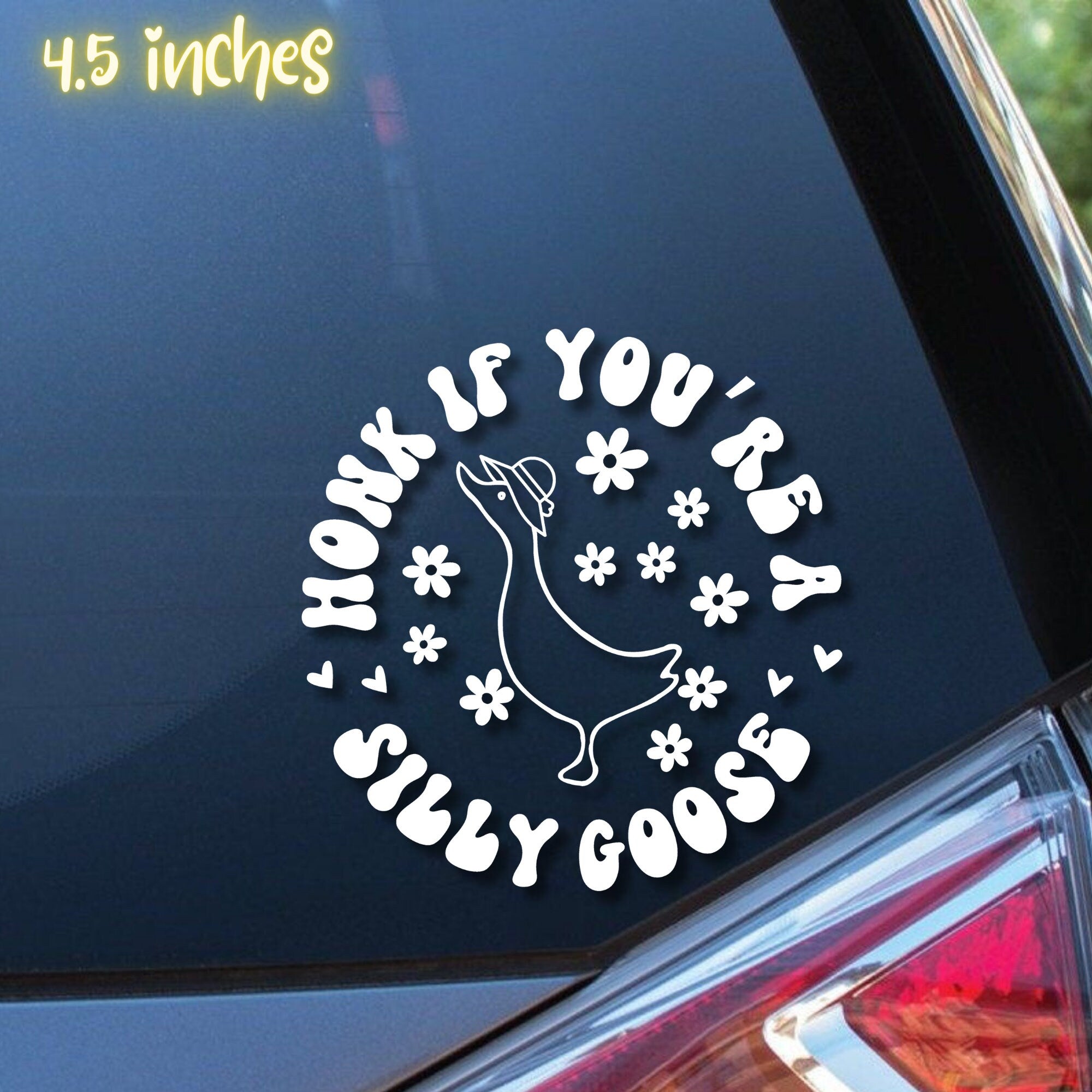 Funny Car Sticker | HONK silly goose Fumny Decal | Car Sticker | Colour Options | Cute Car Sticker | inches | Pixel Sticker | Girl