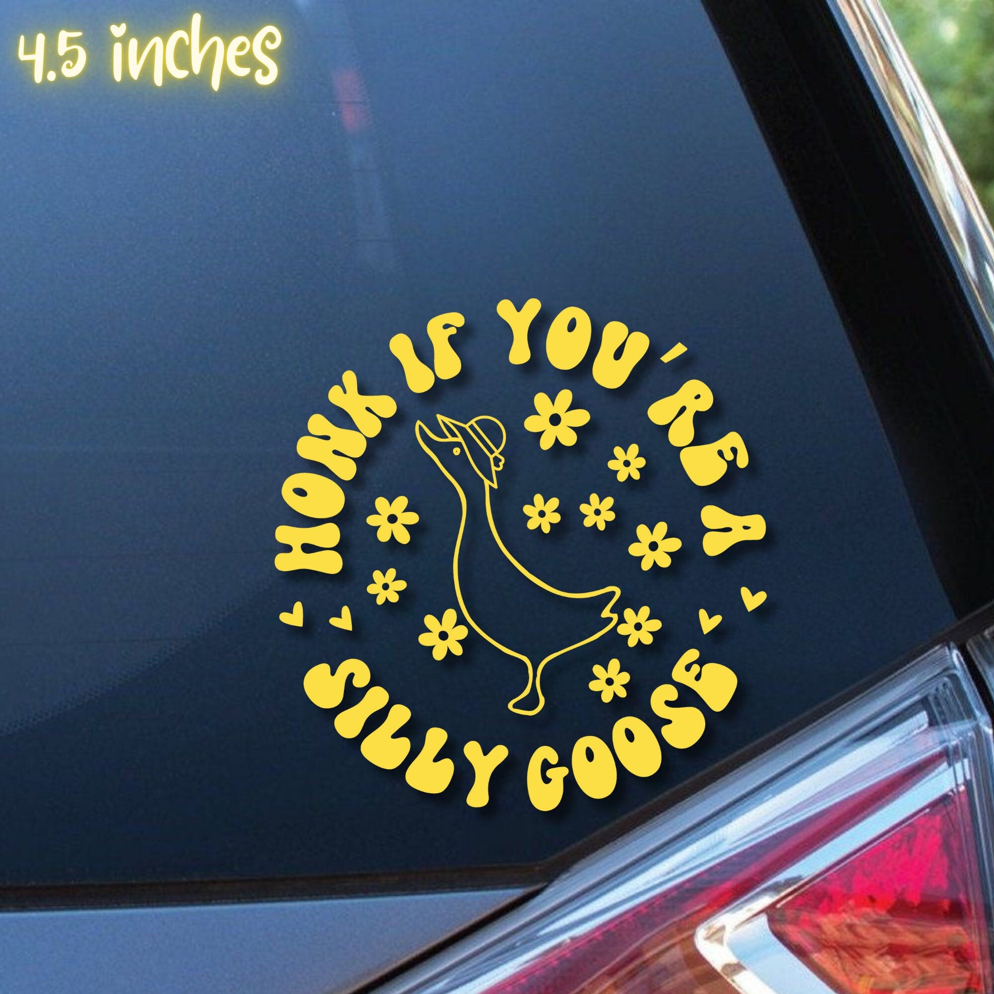 Funny Car Sticker | HONK silly goose Fumny Decal | Car Sticker | Colour Options | Cute Car Sticker | inches | Pixel Sticker | Girl