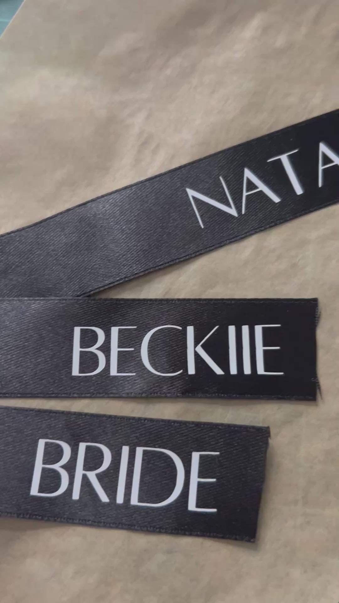 Personalised Ribbons Place Names Glass Ribbons Wedding