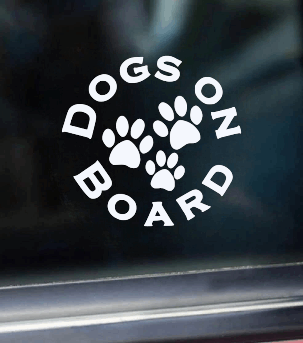 Dogs on board - Car decal