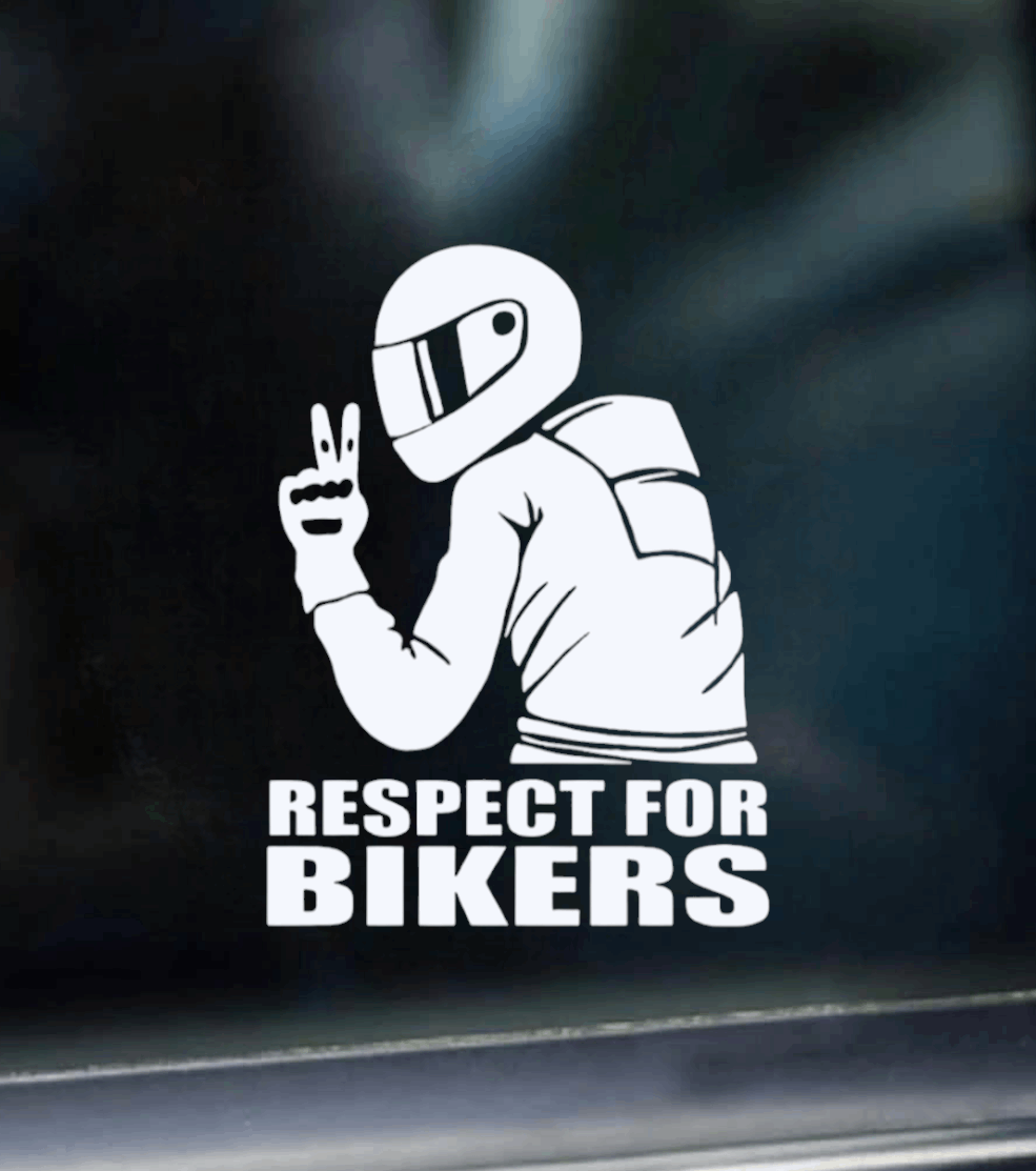 Respect for bikers - Car decal