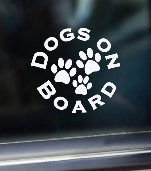 Dogs on board - Car decal